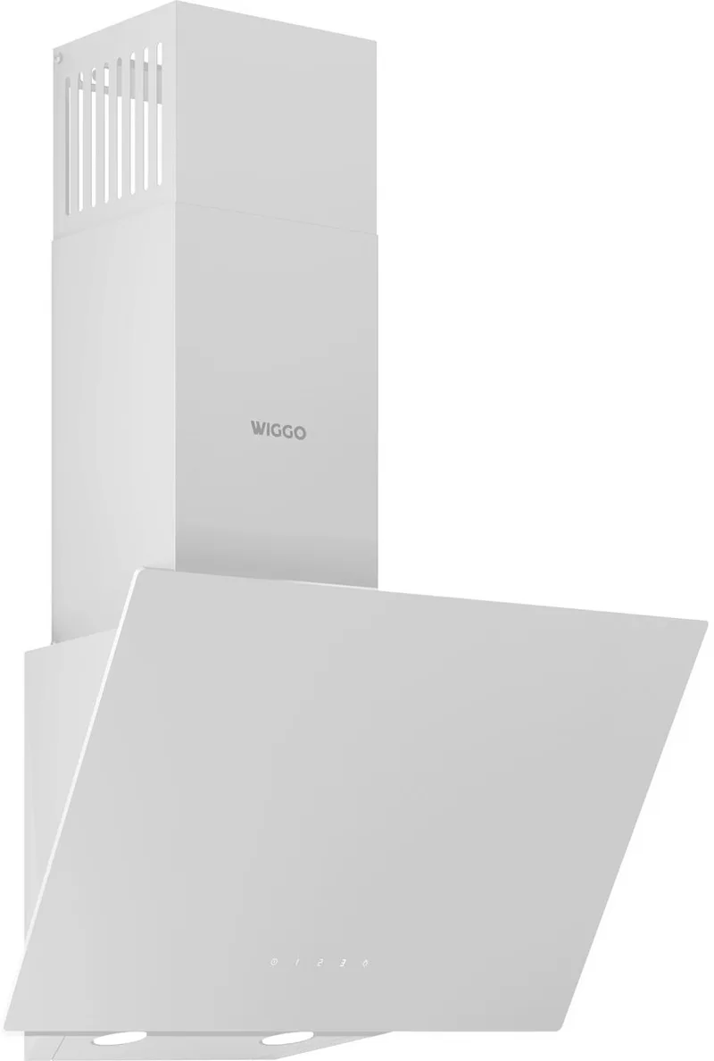 WE-E513G(W) - Schuine Afzuigkap - 50 cm - Glas - LED verlichting - Touch Control by Wiggo in White – product photo