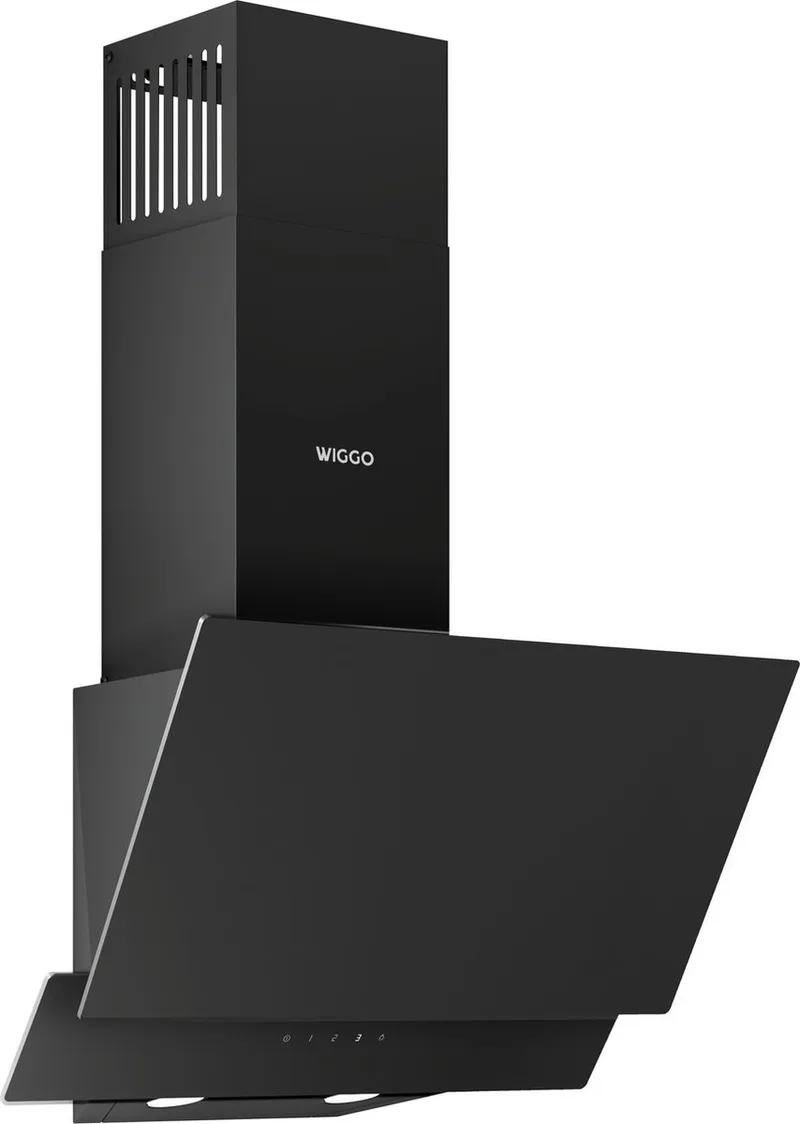 WE-E523G(B) - Schuine Afzuigkap - 50 cm - LED verlichting - Touch Control de Wiggo en Zwart Dubbel Glas – photo produit