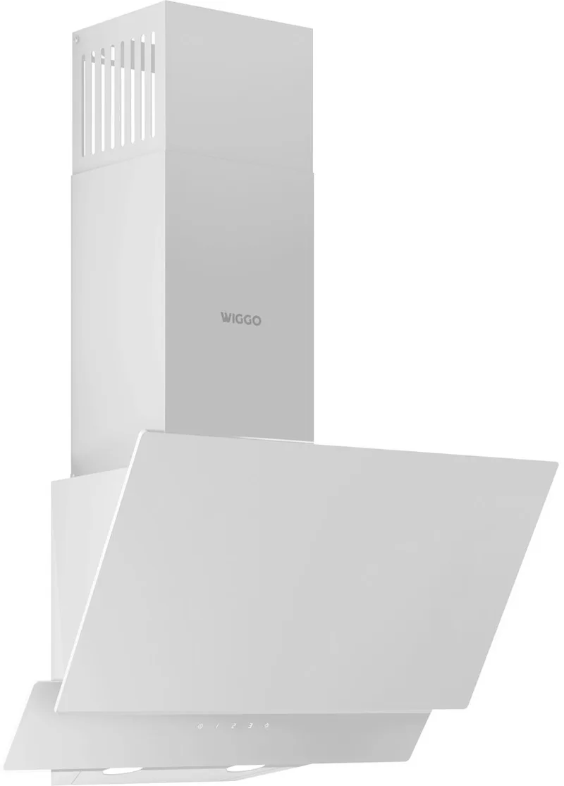 WE-E523G(W) - Schuine Afzuigkap - 50 cm - Dubbel Glas - LED verlichting - Touch Control de Wiggo en Blanc – photo produit