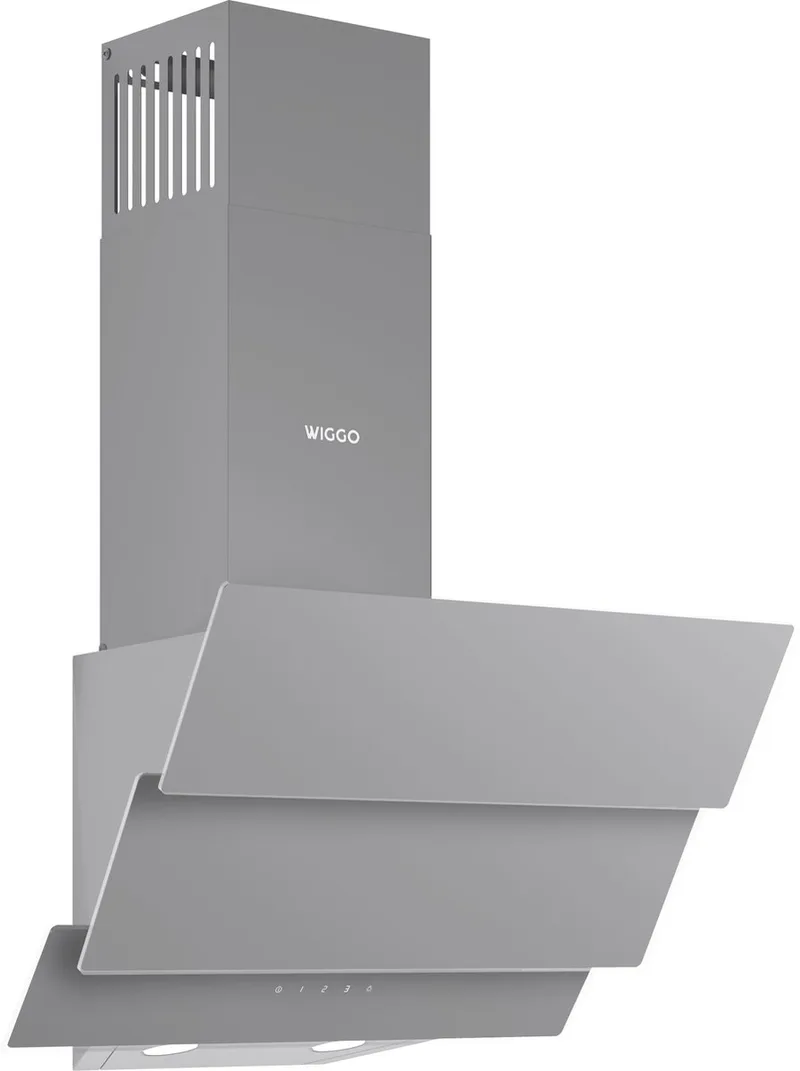 WE-E533G(G) - Schuine Afzuigkap - 50 cm - Triple Glas - LED verlichting - Touch Control by Wiggo in Grey – product photo