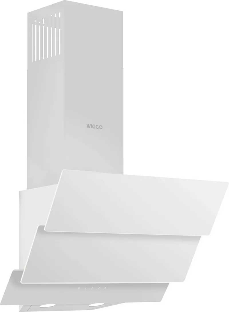 WE-E533G(W) - Schuine Afzuigkap - 50 cm - Triple Glas - LED verlichting - Touch Control by Wiggo in White – product photo