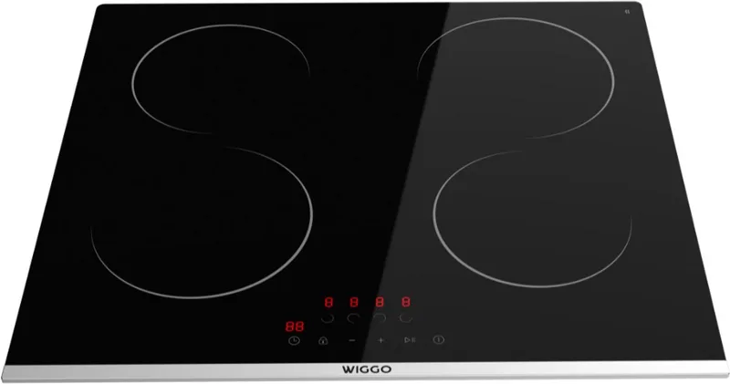 WH-E624G(B) - Inbouw Inductiekookplaat - 60 cm - 4 kookzones - Touch bediening - 2 Fasen Geen stekker - 5 jaar garantie de Wiggo en Noir – photo produit