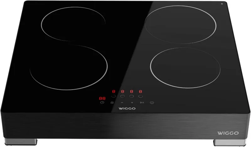 WH EF614G(B) - Vrijstaande Inductiekookplaat - 60 cm - 4 Kookzones - Touch Control - Glas - 5 Jaar Garantie by Wiggo in Black – product photo