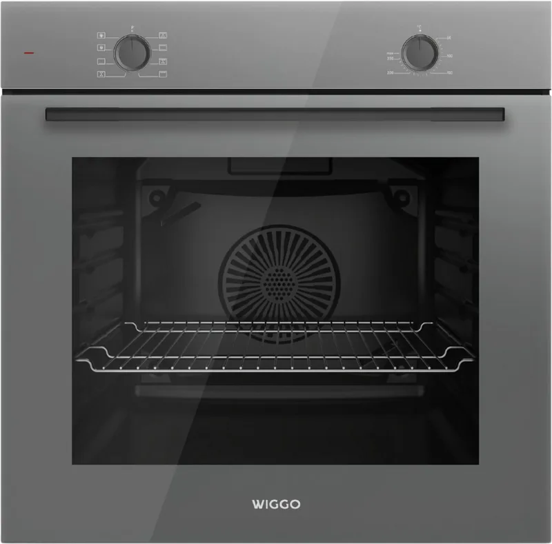 WO-B608(G) - Inbouw heteluchtoven - 68L - Hetelucht functie - Soft Close deur - Energieklasse A - 5 jaar garantie från Wiggo i Grå – produktbild