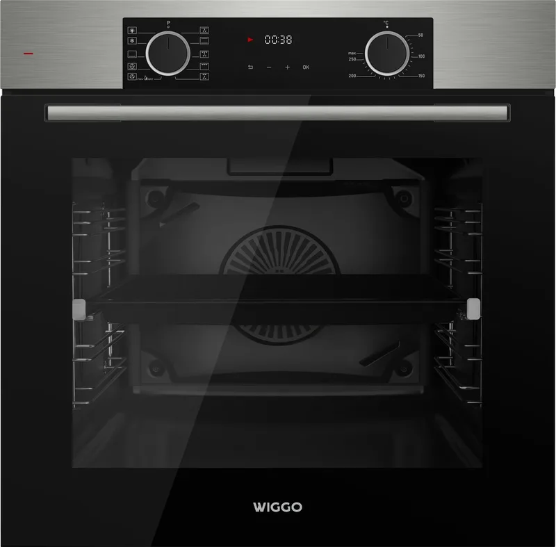 WO-BFA610X - Inbouw heteluchtoven – 73L – Airfryer – Hetelucht – Soft Close – Telescooprails – Energieklasse A by Wiggo in Roestvrijstaal – product photo